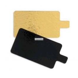 200 rectangles or et noir avec languette 9.5 x 5.6 cm