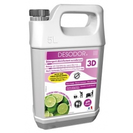 Détergent désinfectant surodorant 3d sols et surfaces citron vert