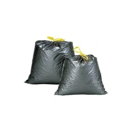 25 sacs-poubelle gris avec liens coulissants 30 litres