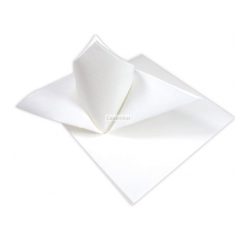 3000 serviettes blanches plies en 4